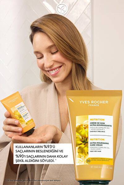 Yves Rocher Besleyici/Şekillendirici Bakım Kremi - Kuru Çok Kuru Saçlar / Nutrition - Vegan -Durulanmaz-150ml