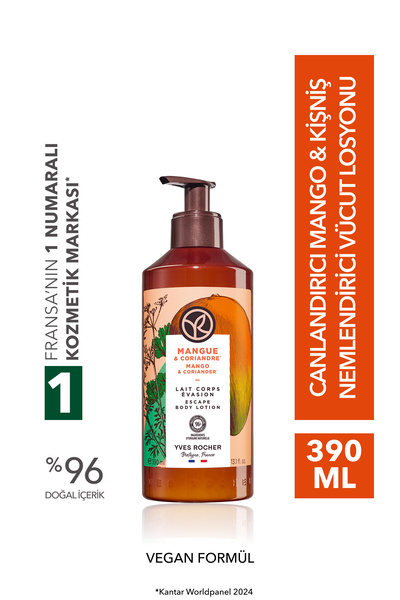 Yves Rocher Vücut Losyonu - Nemlendirici Besleyici Canlandırıcı Mango Kişniş ...