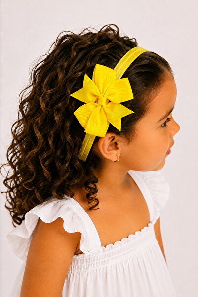 Darya Dd177 Yellow Bow Baby & Kids Hair Band