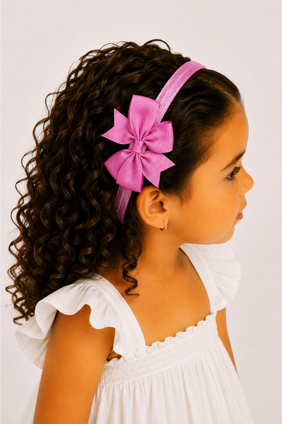 Darya D’Arya Fuchsia Pink Big Bow Baby and Girls' Hairband – Kawaii Korean St...