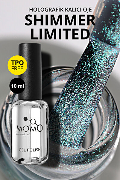 MOMO professional Shimmer Limited Holografik Kalıcı Oje SL04, Rakı Beyazı Tur...