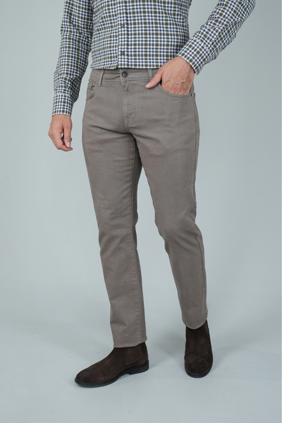 Bisse Bej Pamuk Cepli Gabardin Spor Pantolon