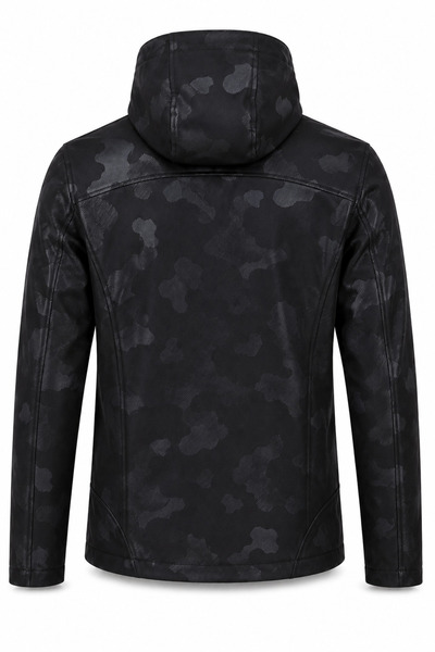 GHASSY CO Erkek İçi Polarlı Su ve Rüzgar Geçirmez Softshell Spor Mont