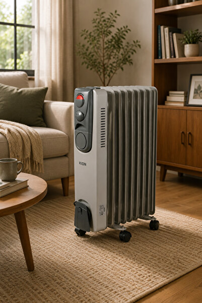 Kion مدفأة زيتية، KWM100/2039JW، 2000 واط، قابلة للتعديل، قوية، تصميم متين، ل...