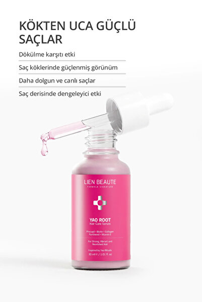 Lien Beaute Yao Root Saç ve Saç Derisi Besleyici Dökülme Karşıtı Güçlendirici Canlandırcı Serum Biotin Procapil Kolajen