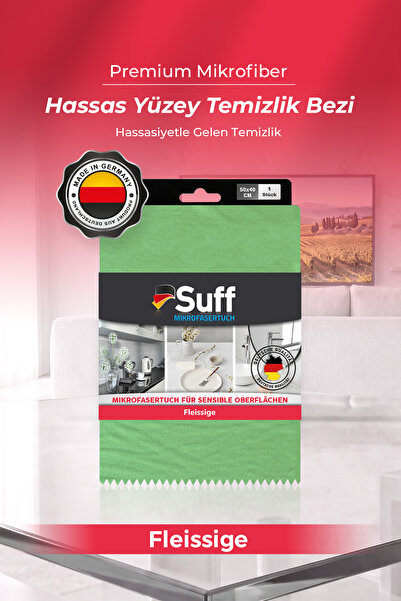 Suff Fleissige Cam Güzeli Cam Bezi 50x40 | Çok Amaçlı Hassas Yüzey Bezi - Yeşil