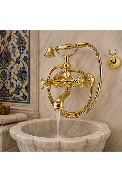 FKN Koç Gold Bathroom Faucet and Shower Set