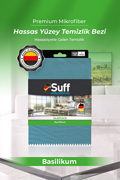 Suff Basilikum Mikrofiber Hassas Yüzey Temizlik Bezi 70x50 cm Mavi