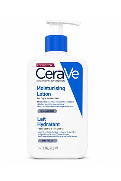 CeraVe لوشن مرطب للبشرة الجافة إلى الجافة جدًا بحمض الهيالورونيك 473 مل