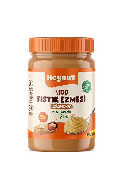 HEYNUT %100 Fıstık Ezmesi (Parçacıklı) 800 g Şeker İlavesiz Katkısız Glutensi...