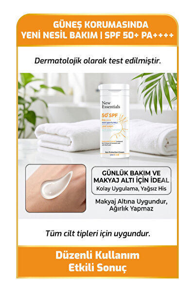 New Essentials Leke Karşıtı Spf 50 Pa++++ Korumalı Güneş Bakım Kremi