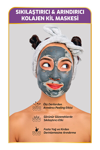 New Essentials Kolajen Kil Maskesi-Sıkılaştırıcı, Arındırıcı & Peeling Etkili Yüz Maskesi- 125 gr