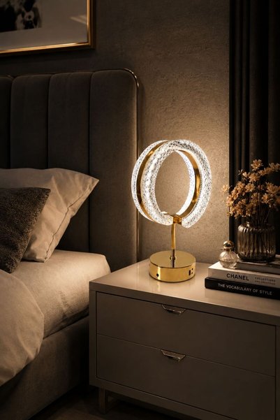 Lumia Lighting Aurea Model Gold 3 Renk Modu Ledli Modern Elektrikli Masa ve G...