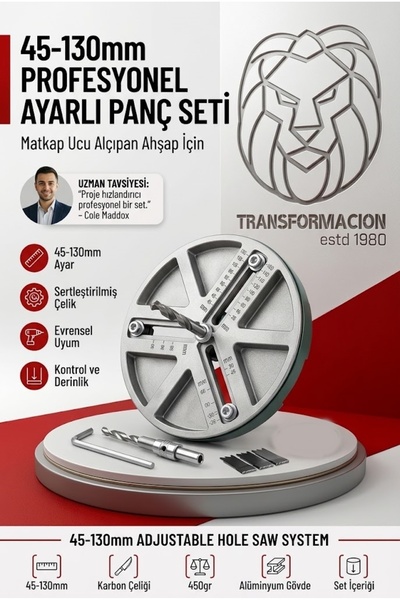 Transformacion Ayarlanabilir Daire Testere Ucu 45–130 mm | Profesyonel Delme ...