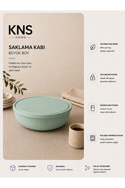 KNS Home 2 Lİ OVAL SAKLAMA KABI BÜYÜK