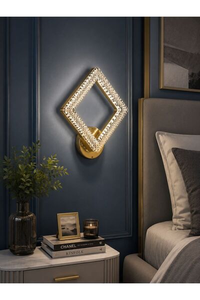 Lumia Lighting Yakamoz Model Tekli Gold 3 Renk Modu Kristal Taşlı Salon Mutfa...