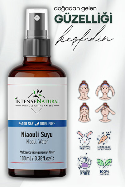 Intense Natural Nioli Suyu 100 ML %100 Saf ve Doğal Kötü Koku Önleyici İntim Bakım Çamaşır Spreyi Niaouli Water