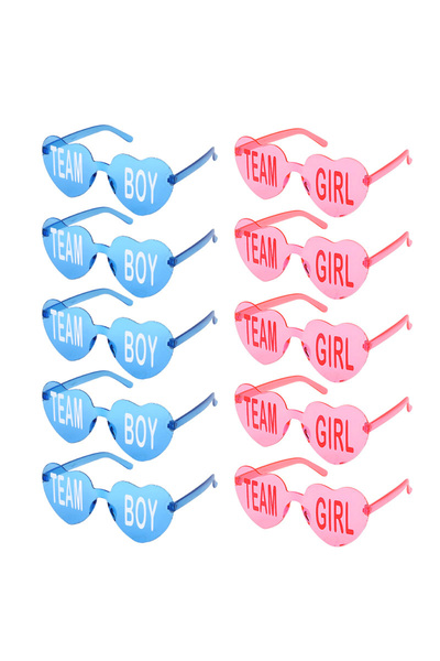 Choice4 5blue 5pink Baby Gender Reveal Party Team Boy Team Girl Glasses Decor...