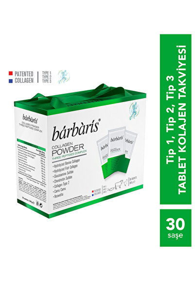 Barbaris Kolajen Powder Three Peptıdes Complex (BALIK-SIĞIR-TAVUK) Tip 1-2-3 ...