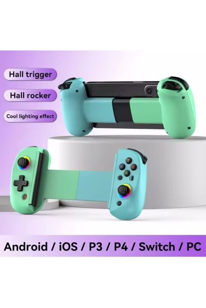Choice1 جهاز تحكم لاسلكي بتقنية بلوتوث باللونين الأخضر والأزرق لأجهزة PS4 وPS...