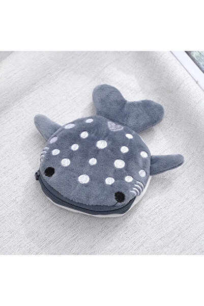 choice2 Dark Grey Cartoon Cute Whale Shark Coin Purse Kawaii Wallet Portable ...