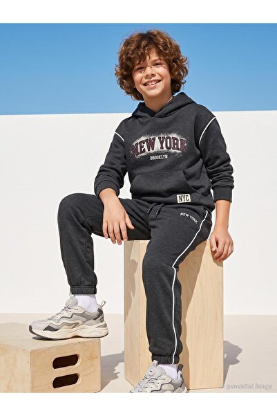 Civil Boys Mışıl Kids Kangaroo Pocket Yanlar Piped 10-13 Years Old Tracksuit ...