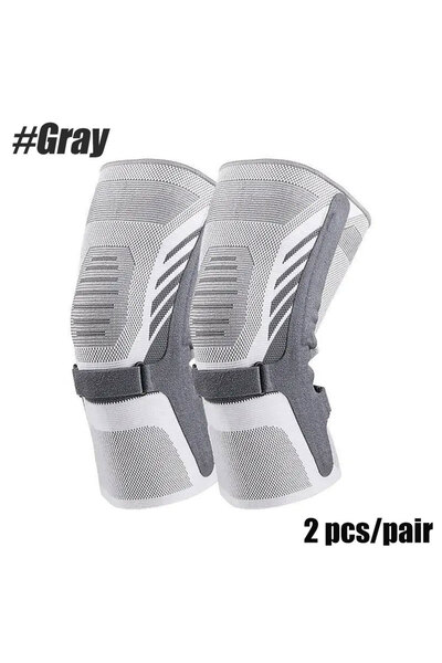 Choice6 XL Gray Compression Knee Brace Support with Side Stabilizers - Arthri...