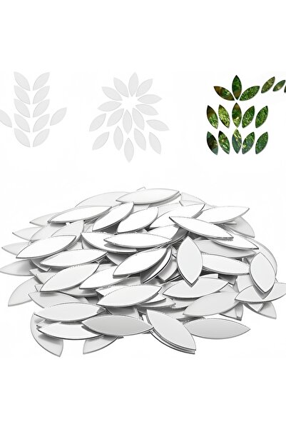 Choice 100pcs Silver 100pcs/200pcs Acrylic Shape Mirror Stickers Mosaic Bulk ...