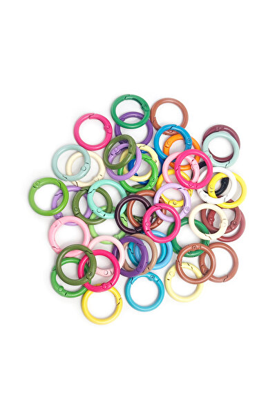 Choice1 50Pcs 10- 50Pcs 24mm Round Spring O Rings Metal Carabiner Snap Buckle...