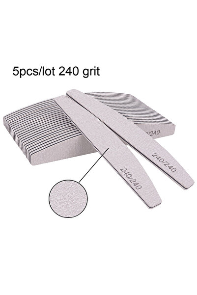 Choice 5pcs 240 grit 5/10Pcs Professional Nail File 100/180 Sandpaper Strong ...