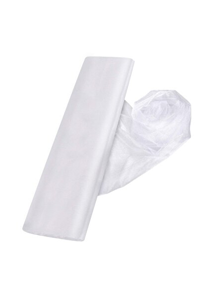 Choice 48x500cm White 5/10M Organza Tulle Fabric Crystal Organza Roll, Sheer ...