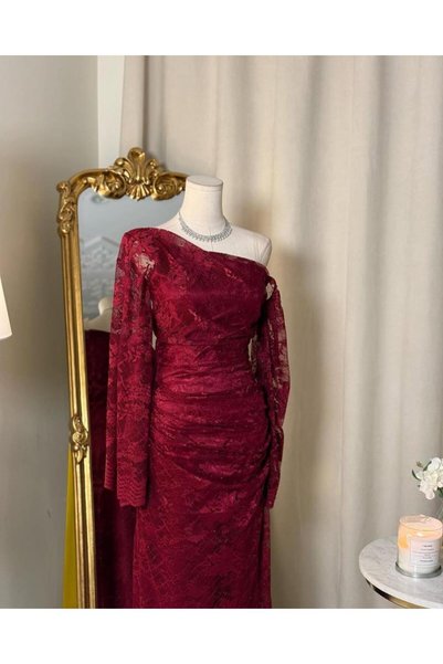 vanus fashion 5600 -فستان دانتيل فاخر