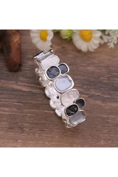 Choice6 Style7 Vintage Dripping Oil Hollow Rose Flowers Bracelet Geometric Ir...