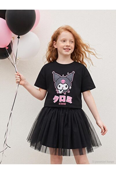 kuromi 10-13 Years Old T-Shirt - Black 10-11 Years Old