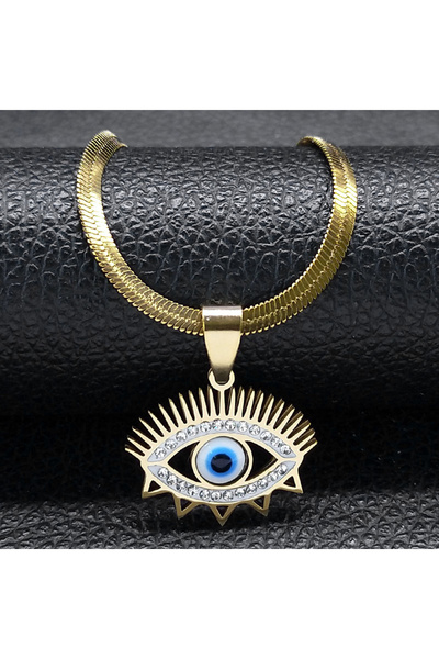 Choice B 40cm 10cm DP GD Vintage Crystal Evil Demon Eye Choker Necklaces for ...