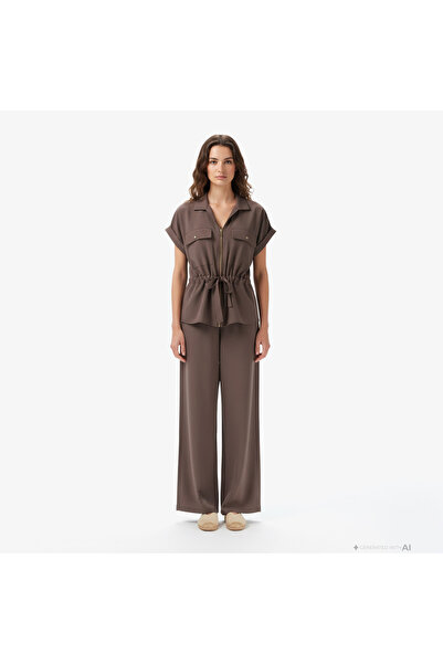 Nautica Kadın Kahverengi Regular Fit Pantolon