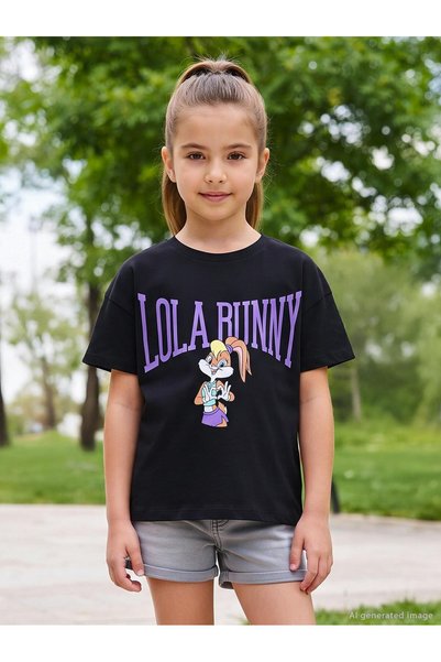 LOLA BUNNY Tricou pentru copii de 10-13 ani - Negru