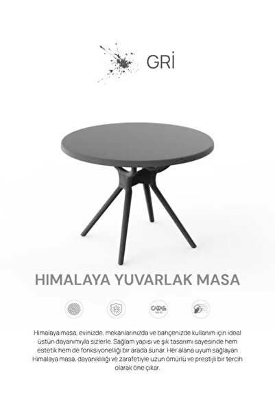 Daim Plastik HİMALAYA YUVARLAK MASA 80 CM