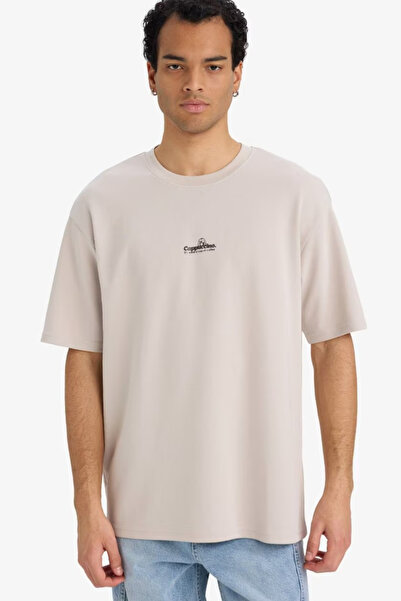 DeFacto Breathable Cotton Breathable Boxy Fit T-Shirt F9685Ax26Sp