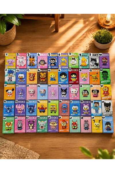 HEY GİDİ GİFT 3D Yapı Blokları Piksel Karakter Figürü Mini Blok Oyuncak Kolek...