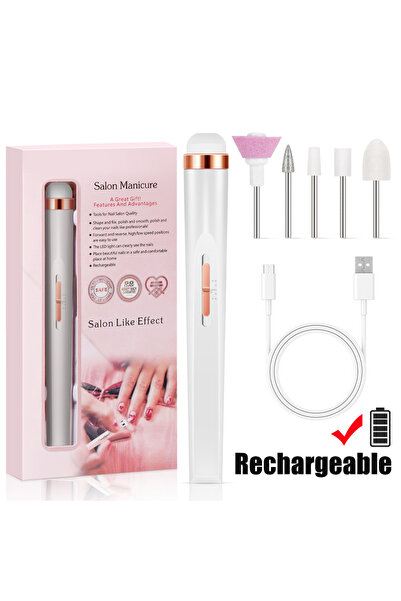 Choice White LULAA Electric Nail Drill Kit Rechargeable Cordless Manicure Kit...