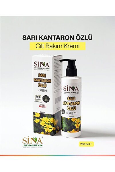SİNA LOKMAN HEKİM Sarı Kantaron Özlü Onarıcı Cilt Bakım Kremi 250 ml- Leke İz...