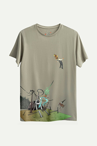 KAFT Gray Men's Regular T-Shirt - 100% Cotton |   (Straighten)