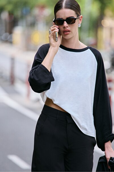Stradivarius Oversize beyzbol t-shirt