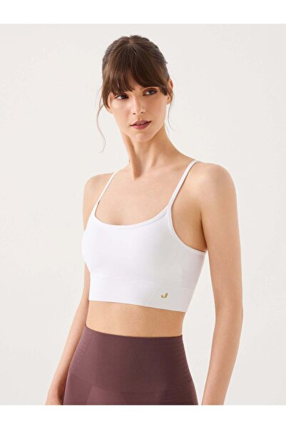 Jerf Gela Ayar Askılı Sport Bra Beyaz