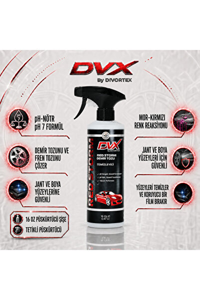 Divortex DVX by Red Storm Demir Tozu Temizleyici IRON OUT 16 oz 473 ml