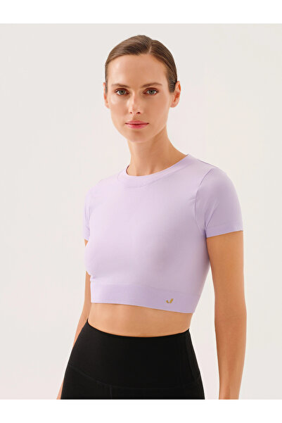 Jerf Captiva Soft Textured & Flexible Crop Top Purple