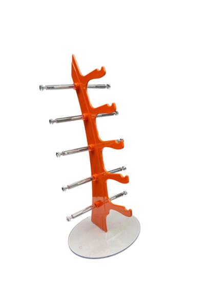 STAND MARKET Glasses Stand Desktop 5 Glasses Organizer Orange