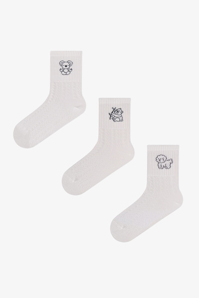 Penti Black and White Animal World 3 Pair Socks