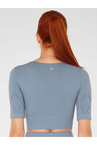 Jerf Naples Short Sleeve Crop Top Econyl Stone